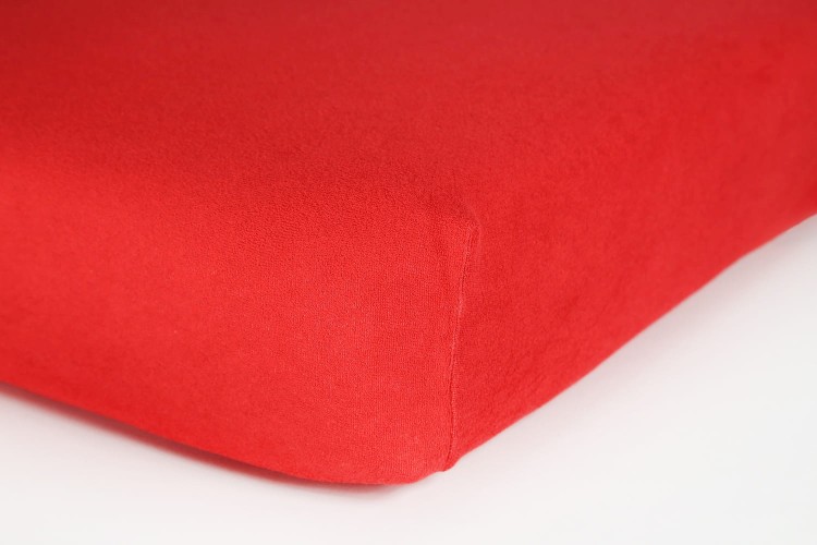 Prześcieradło z gumką 140x200 cm Czerwone Frotte Famitex