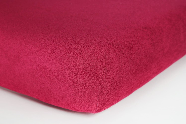 Prześcieradło z gumką 140x200 cm Bordo Frotte Famitex