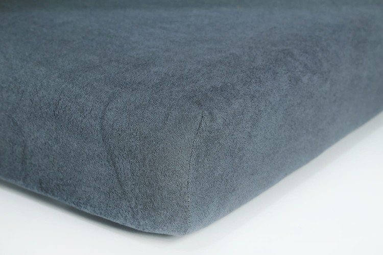 Prześcieradło z gumką 90x200 cm Szare ciemne Frotte Delta