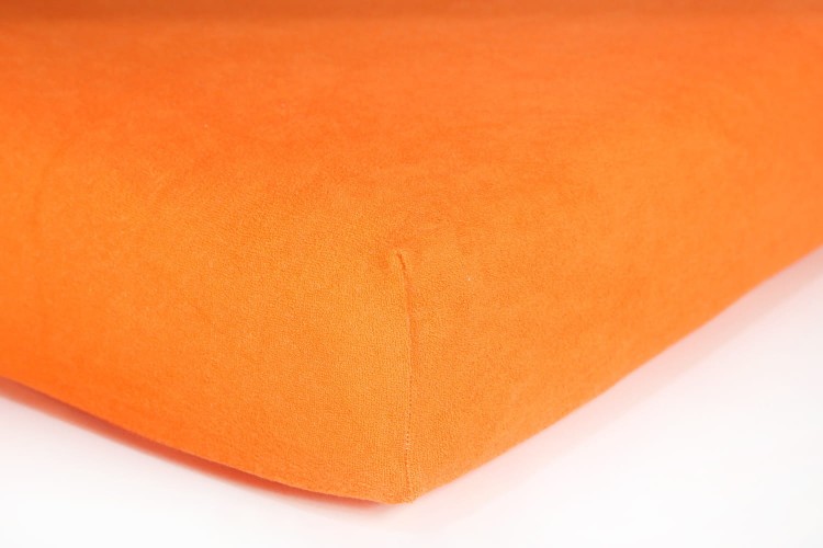 Prześcieradło z gumką 90x200 cm Pomarańczowe Frotte Famitex