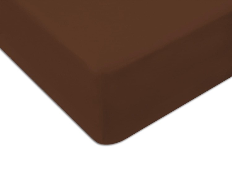 Prześcieradło z gumką 200x220 cm Brąz Jersey Famitex
