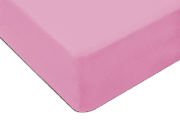 Prześcieradło z gumką 200x220 cm Jasny Róż Jersey Famitex
