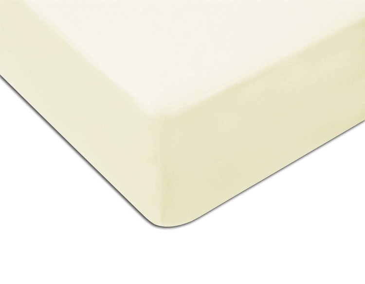 Prześcieradło z gumką 220x200 cm Ecru Jersey Famitex