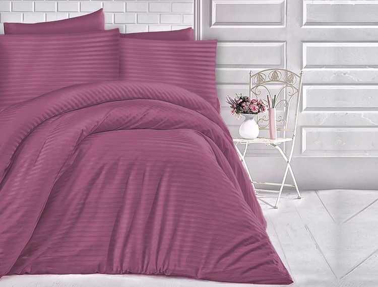 Poszewka Satynowa CIZGILI 60x70 100% Bawełna ROSE Darymex