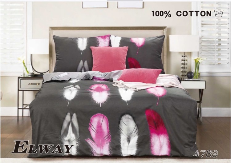 Pościel ELWAY 160x200 + 2 Poszewki 100% BAWEŁNA 4789