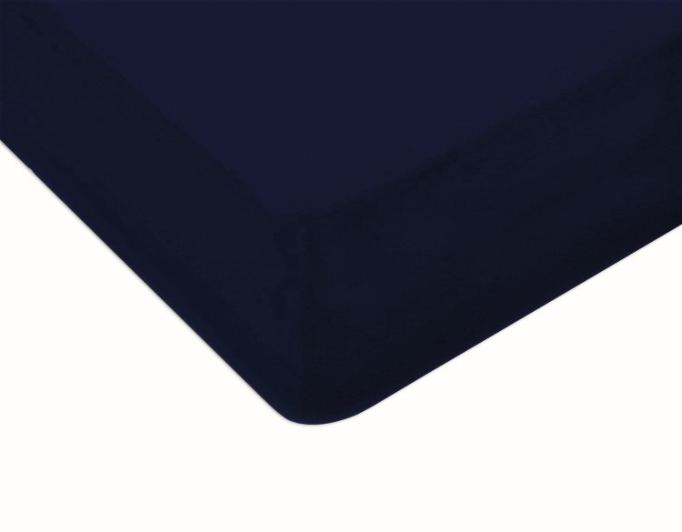 Prześcieradło z gumką 90x200 cm Granatowe Jersey Famitex