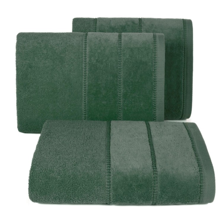 Ręcznik 50x90 500g 100% Bawełna Mari Ciemna Zieleń Eurofirany