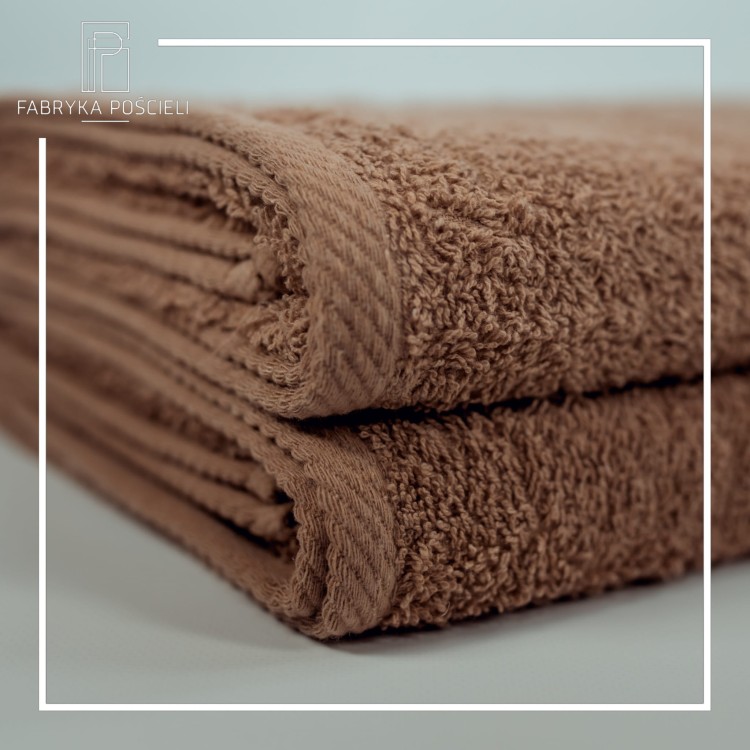 Ręcznik Hotelowy 100x150cm 500g Cappuccino Podwójna Pętelka