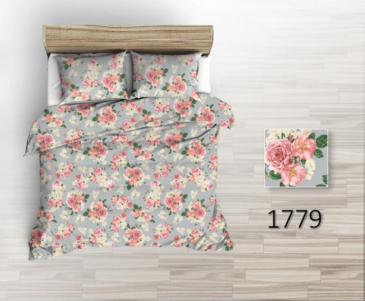 Pościel 160x200 + 2 Poszewki 100% Bawełna P1779 Harmony Collection Famitex