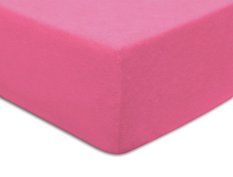 Prześcieradło z gumką 90x200 cm Ciemny Róż Frotte Famitex
