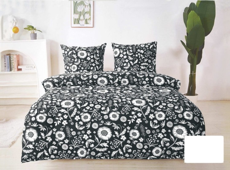 Pościel 140x200cm + Poszewka 100% Satyna Bawełna Collection World M1735