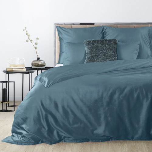 Pościel 220x200cm + 2 Poszewki 100% Satyna Bawełna Petrol Eurofirany