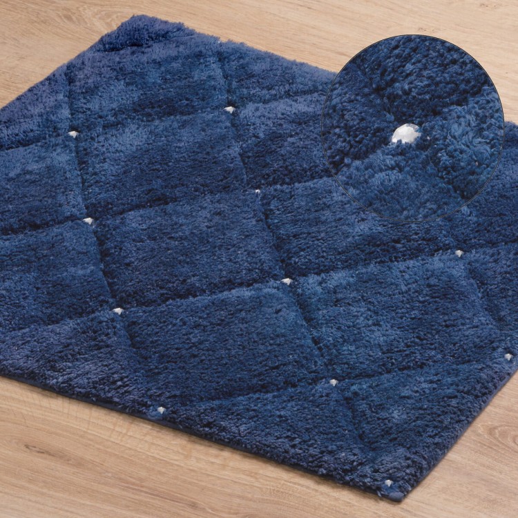 Dywanik Łazienkowy 60x90cm CHIC 2 Granatowy Eurofirany