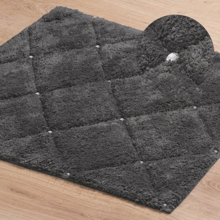Dywanik Łazienkowy 60x90cm CHIC 2 Stalowy Eurofirany