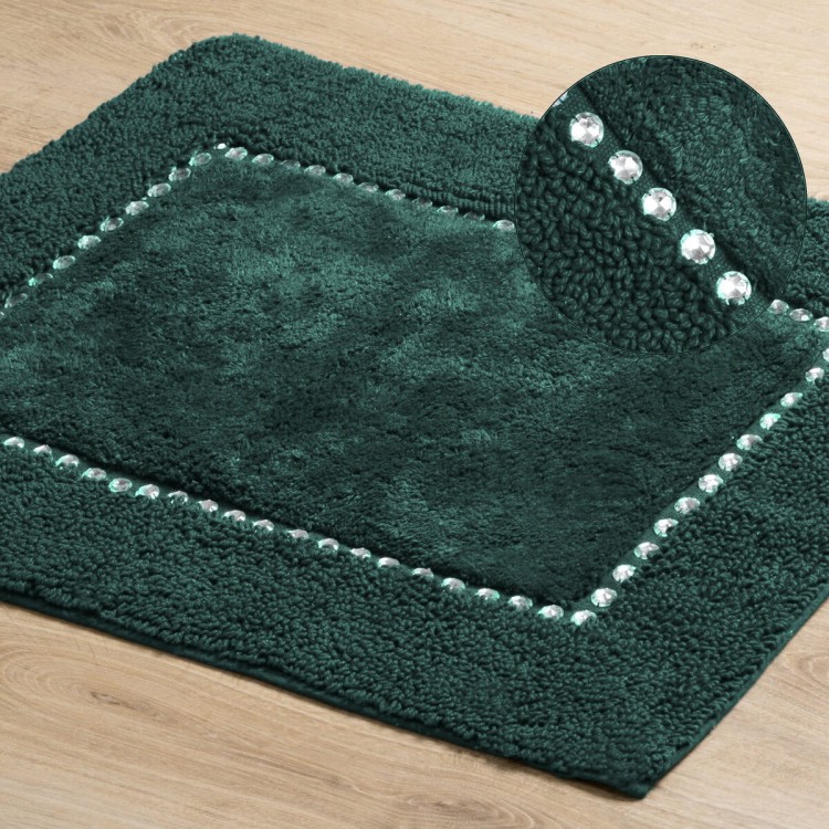 Dywanik Łazienkowy 60x90cm CHIC Ciemnozielony Eurofirany