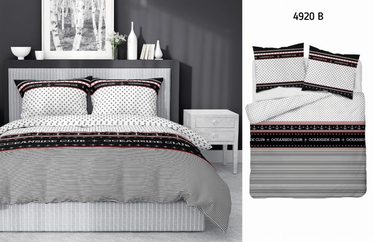 Pościel 220x200 + 2 Poszewki Satyna 100% Bawełna 4920B Detexpol