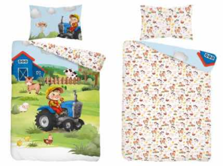 Pościel Bambusowa 90x120 Farma Niebieska 4781A Detexpol