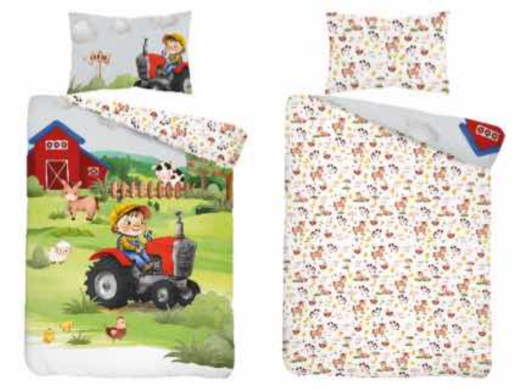 Pościel Bambusowa 90x120 Farma Czerwona 4781B Detexpol