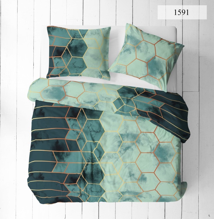 Pościel 200x200 + 2 Poszewki 100% Bawełna P1591 Famitex