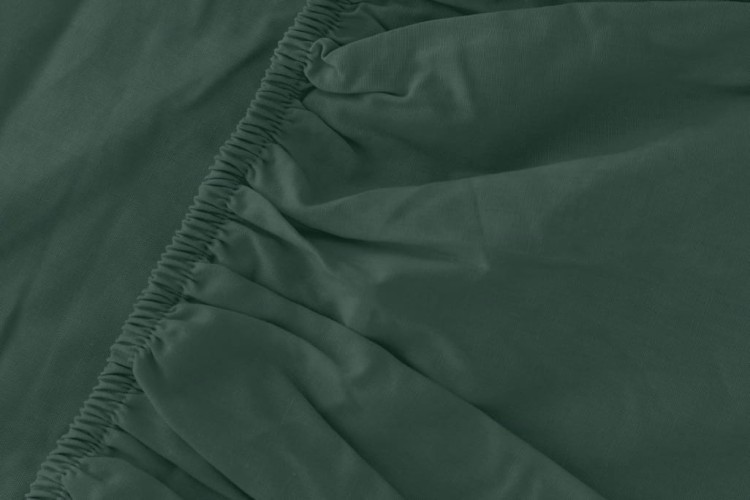 Prześcieradło Satynowe z gumką 220x200 Oliwkowe Pure Detexpol