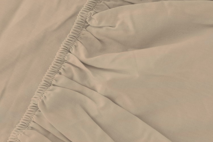 Prześcieradło Satynowe z gumką 220x200 Taupe Pure Detexpol