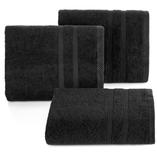Ręcznik 30x50 500g 100% Bawełna Milo Czarny Eurofirany