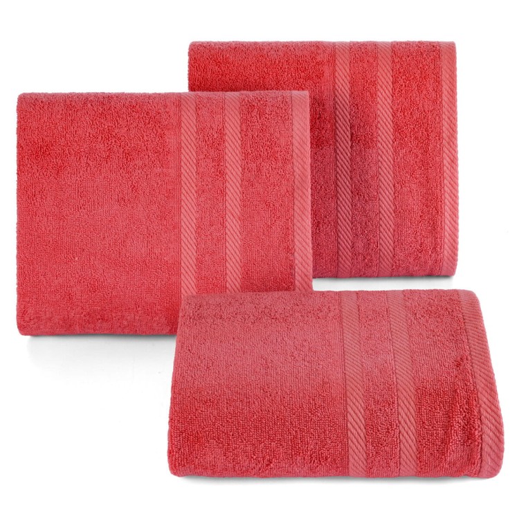 Ręcznik 50x90 500g 100% Bawełna Milo Czerwony Eurofirany