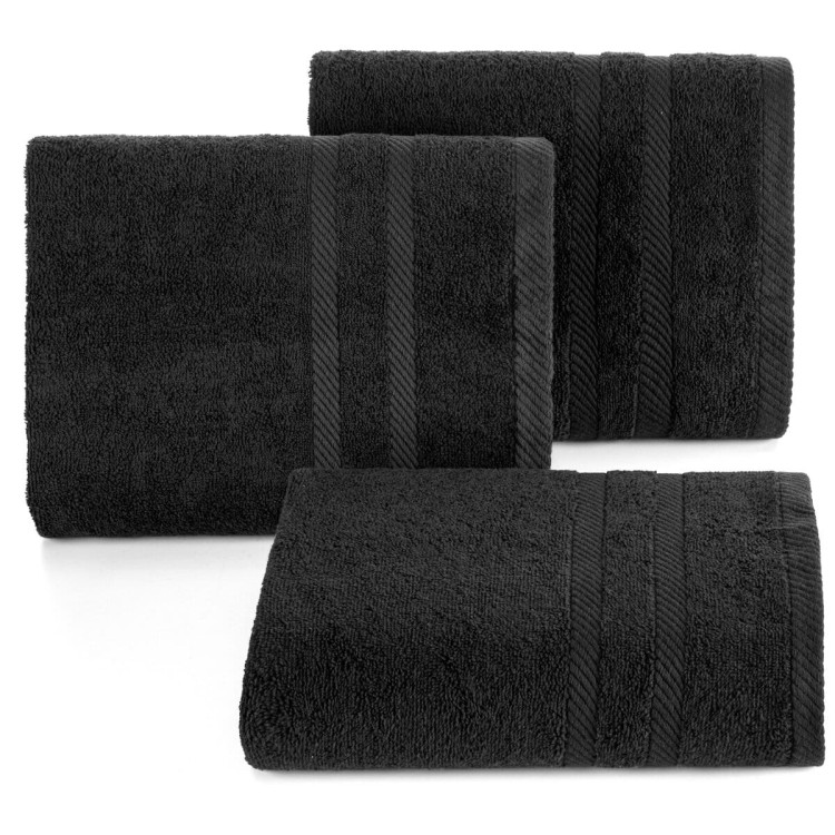 Ręcznik 100x150 500g 100% Bawełna Milo Czarny Eurofirany