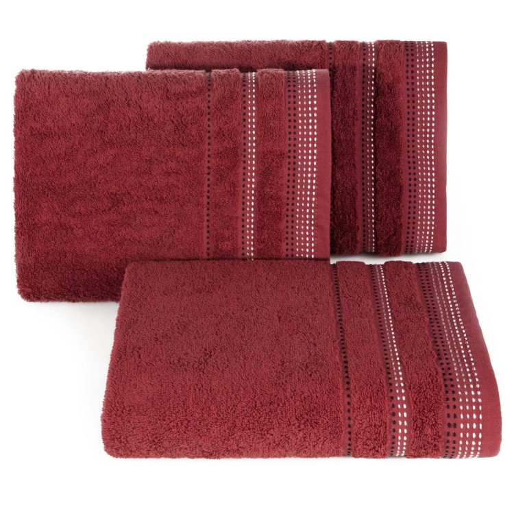 Ręcznik 30x50 500g 100% Bawełna Pola Bordo Eurofirany