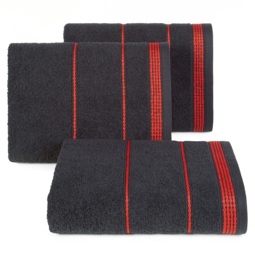 Ręcznik 50x90 500g 100% Bawełna Mira Czarny Eurofirany