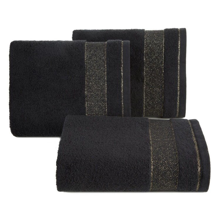 Ręcznik 50x90 500g 100% Bawełna Nessy Czarny Eurofirany