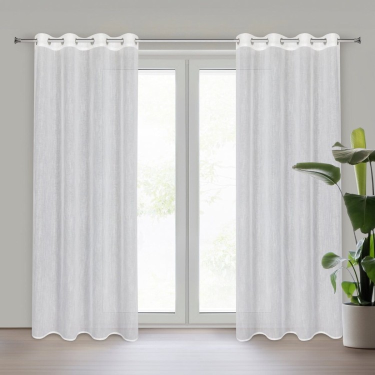 Firana Gotowa 140x250 cm Przelotka Amira Biała Eurofirany