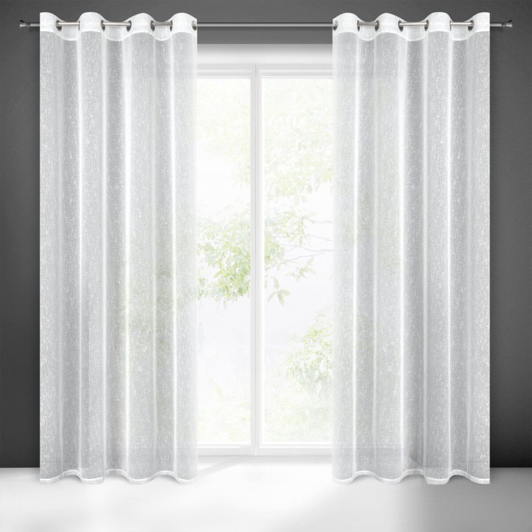 Firana Gotowa 140x250 cm Przelotka Kelly Biała Eurofirany