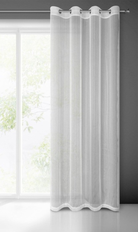 Firana Gotowa 140x250 cm Przelotka Noelia Biała Eurofirany