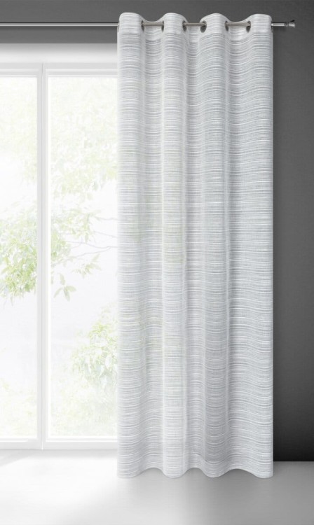 Firana Gotowa 140x250 cm Przelotka Aria Srebrna Eurofirany