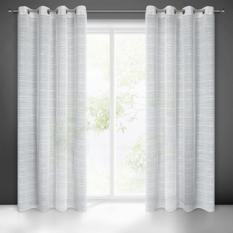 Firana Gotowa 140x250 cm Przelotka Aria Srebrna Eurofirany