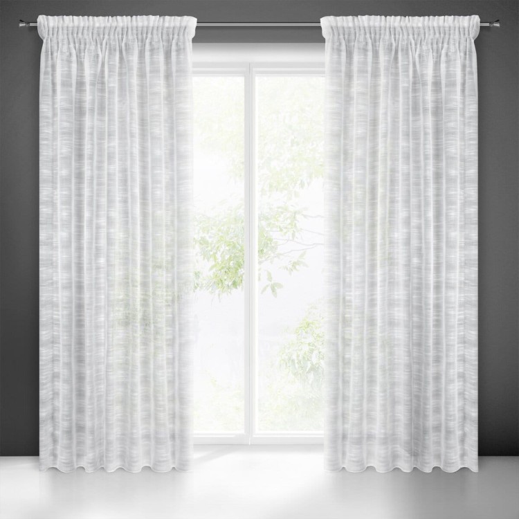 Firana Gotowa 140x270 cm Taśma Astera Biała Eurofirany