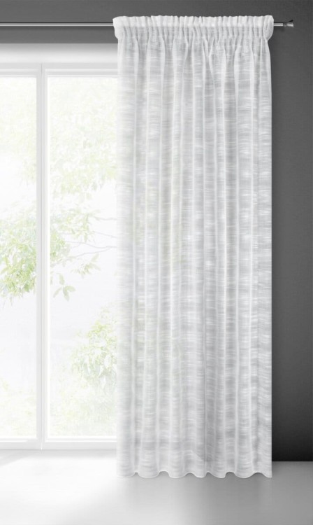 Firana Gotowa 140x270 cm Taśma Astera Biała Eurofirany