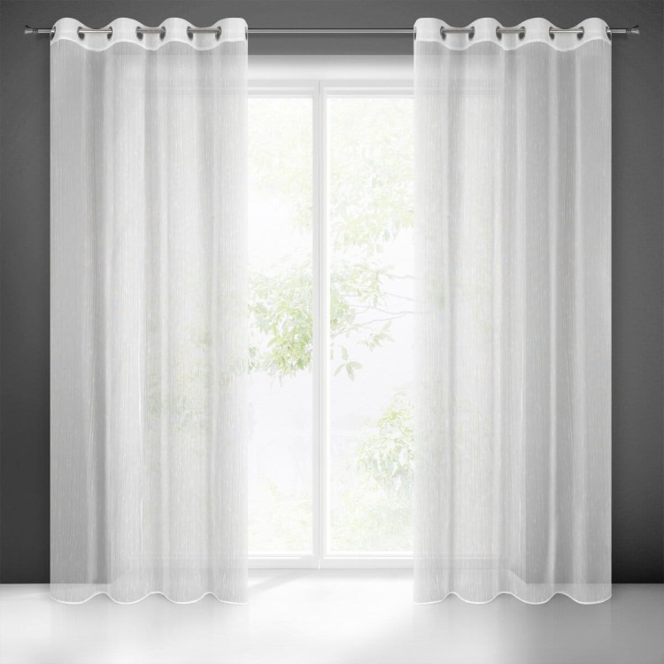 Firana Gotowa 140x250 cm Przelotka Pilar Biała Eurofirany