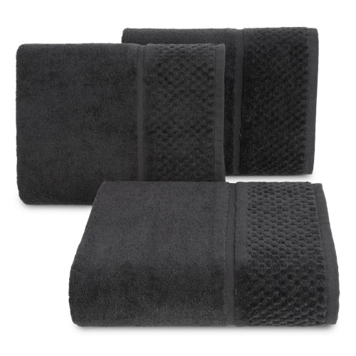 Ręcznik 70x140 550g 100% Bawełna Ibiza Czarny Eurofirany