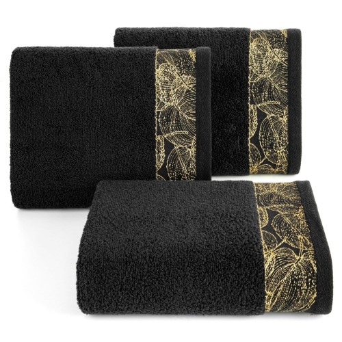 Ręcznik 50x90 400g 100% Bawełna Agis Czarny Eurofirany