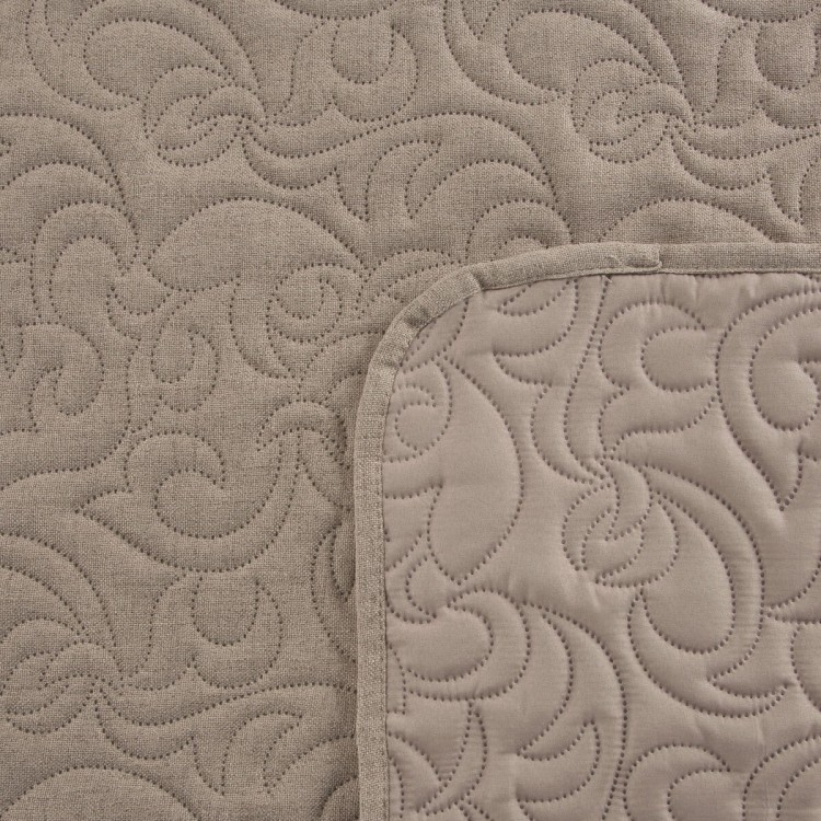 Narzuta Dekoracyjna 220x200cm Len 4 Beżowa Eurofirany