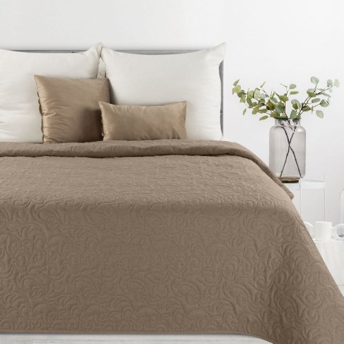Narzuta Dekoracyjna 220x200cm Len 4 Brązowa Eurofirany