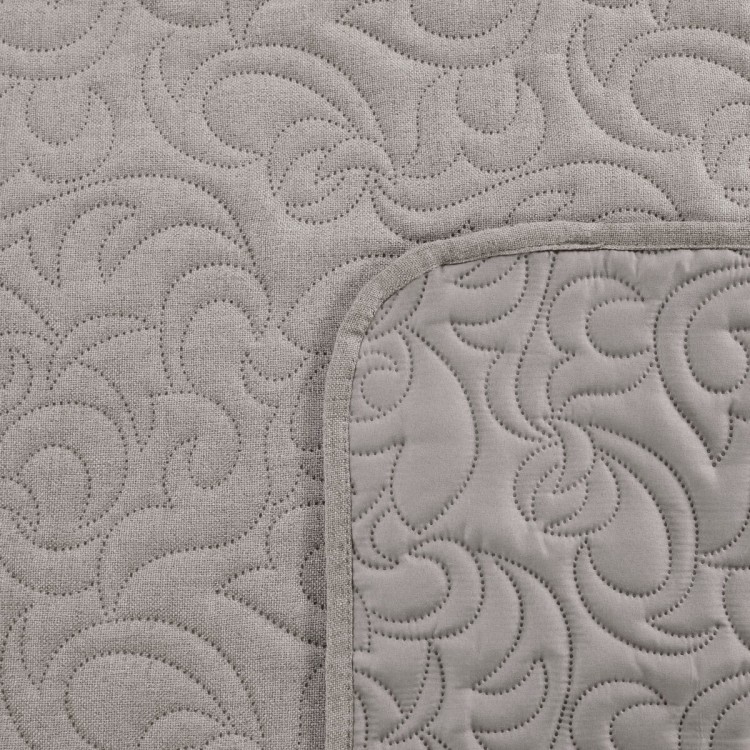 Narzuta Dekoracyjna 220x200cm Len 4 Popiel Eurofirany