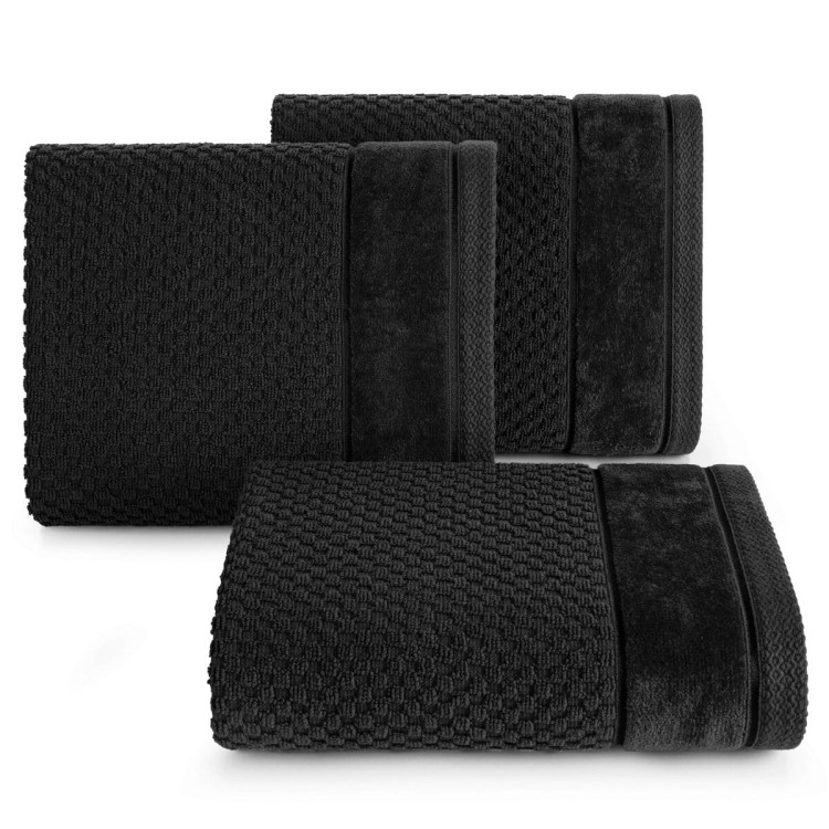 Ręcznik 50x90 500g 100% Bawełna Frida Czarny Eurofirany