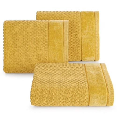 Ręcznik 70x140 500g 100% Bawełna Frida Musztardowy Eurofirany