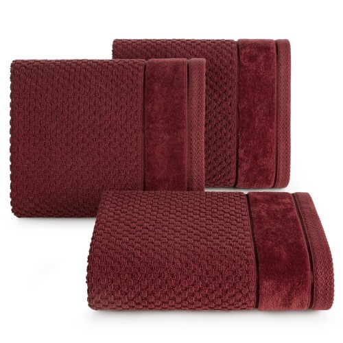 Ręcznik 50x90 500g 100% Bawełna Frida Bordowy Eurofirany