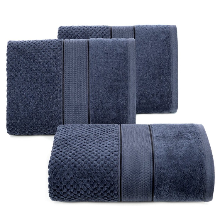 Ręcznik 90x150 500g 100% Bawełna Jessi Granatowy Eurofirany