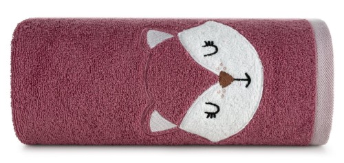 Ręcznik Dziecięcy z Kapturem 100x100 350g 100% Bawełna Baby 70 Różowy Eurofirany