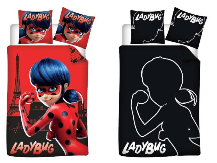 Pościel 160x200 + Poszewka 100% Bawełna LadyBug 05 Fluo Świecąca w Ciemności Detexpol